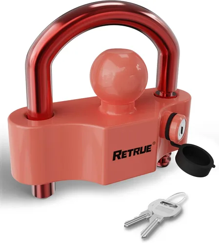 Vista 12 de RETRUE Cerradura de Acoplador Universal Cerraduras para Remolque Enganche de Bola Cerradura de Enganche de Remolque Seguridad Ajustable Acero