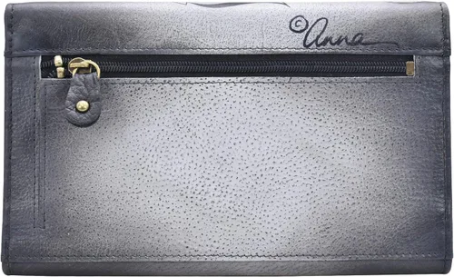 Vista 2 de Anna by Anuschka Cartera de mano Geniune de cuero pintada a mano para mujer Día de los Muertos
