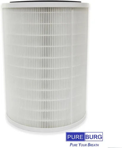 Vista 3 de PUREBURG Filtro de repuesto compatible con purificador de aire RENPHO R-M003 R-M003-F1 R-M003-F2, H13 HEPA carbón activado 2 en 1 filtración de 4