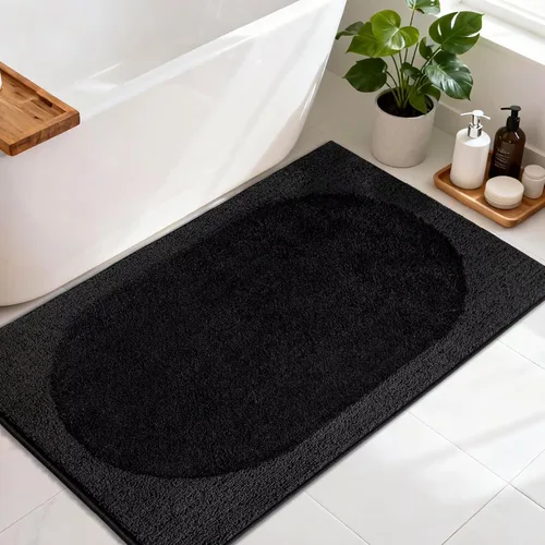 Vista 12 de DEXDE - Alfombra antideslizante para baño, ducha, 24 x 16 pulgadas, color beige