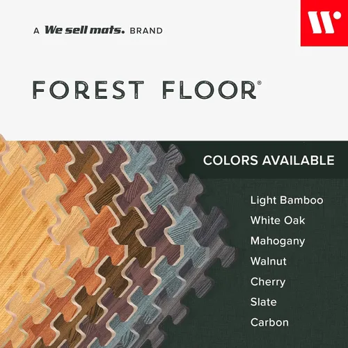 Vista 11 de Azulejos de espuma estampada de 3/8 de pulgada de grosor Forest Floor, tapetes de espuma de grano de madera entrelazados de primera calidad, piso