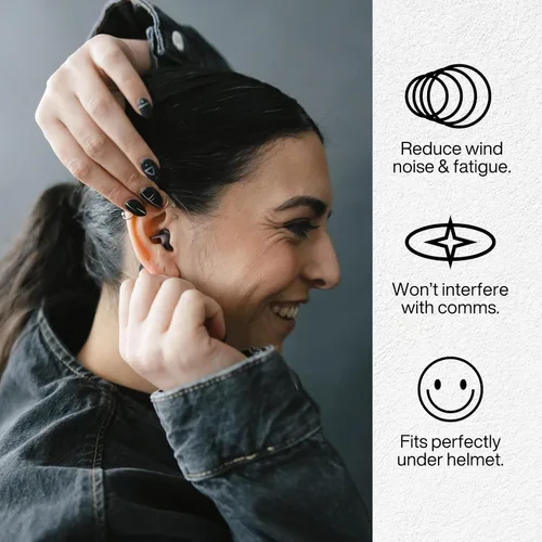 Vista 3 de EarPeace Tapones para los oídos para motocicleta, reutilizables, de alta fidelidad para moto, protección auditiva para deportes de motor, trabajo