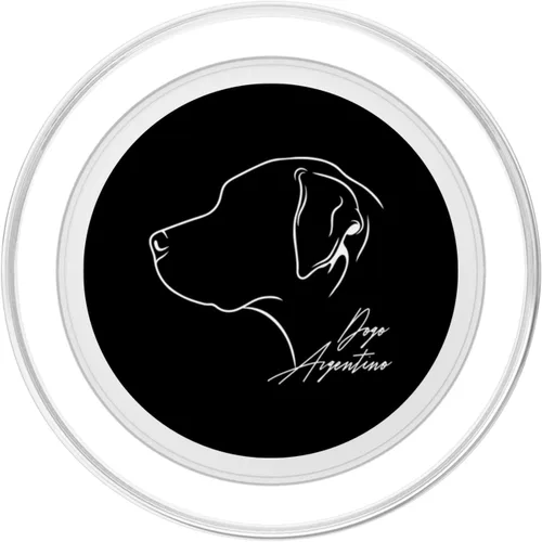 Vista 2 de Funny proud Dogo Argentino profile dog mom dog PopSockets MagSafe PopGrip for iPhone