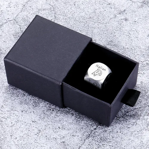 Vista 6 de Regalos de acero de aniversario para él, para ella, para citas, regalo para novio, novia, esposa, marido, pareja, mujeres, hombres, dados de comida