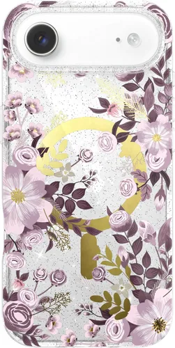 Vista 36 de LONLI Hue - para iPhone 15 Pro Max [Compatible con Magsafe] - Funda de teléfono floral dorada - [Amortiguador de 360°] - Funda de teléfono linda