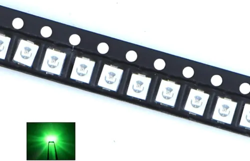 Vista 5 de 100 unids 3528 (1210) UV púrpura SMD LED diodo luces chips (ultravioleta 395nm 0.138 in x 0.110 in DC 3V 20mA) iluminación bombillas lámparas