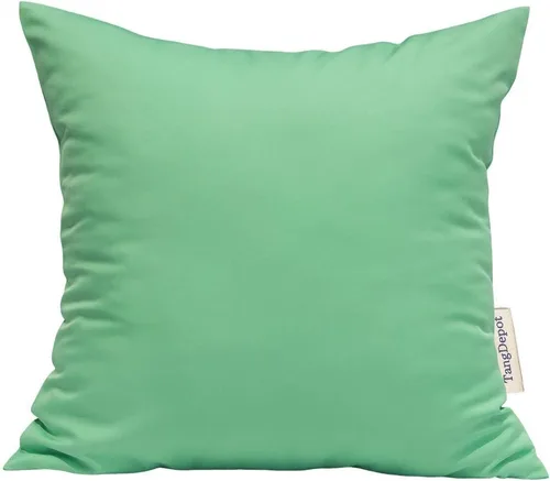 Vista 81 de TangDepot Fundas de almohada sólidas de seda sintética duradera, fundas de almohada cuadradas decorativas, fundas de almohada para interiores y Azul