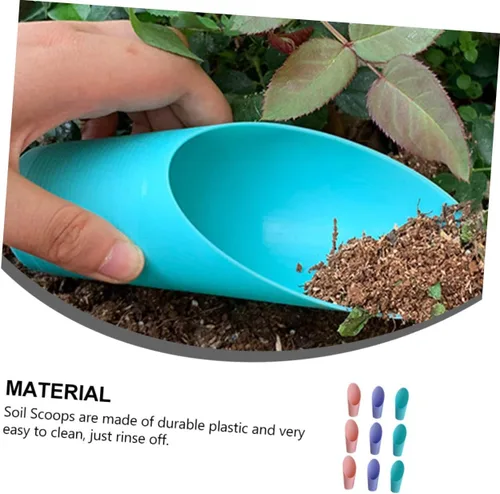 Vista 8 de Happyyami 9 Uds suculenta taza pala cubo colorido pequeño jardinería cucharas jardín cucharada herramienta planta cubo pala niños jardín