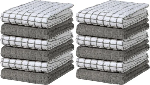 Vista 12 de Bumble - Toallas de cocina y paños de cocina (8 unidades) Toallas de cocina 100% algodón 12 x 12 pulgadas 405 GSM Trapos suaves, altamente