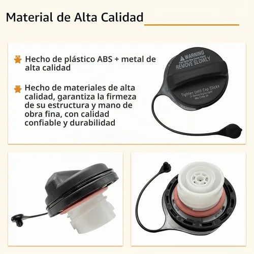 Vista 3 de Tapa de tanque de combustible para Mazda para Mazda 3, 6, CX-7, CX-9, 2007, 2008, 2009, 2010, 2011, 2012, 2013, 2014, 2015, repuesto GS3L-42-250B