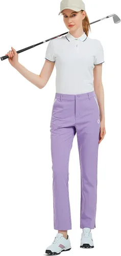Vista 4 de Lesmart Pantalones de golf para mujer, elásticos, ligeros, transpirables, de secado rápido, para trabajo, con bolsillos