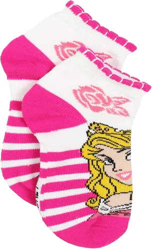 Vista 8 de Disney Princess Girls 6 pack Quarter Style Socks Set