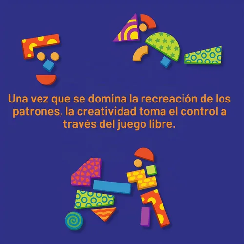 Vista 7 de MindWare Patrones de imaginación: juego creativo y magnético con formas estampadas