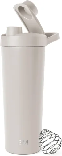 Vista 12 de Simple Modern - Botella agitadora de acero inoxidable con bola de 24 onzas Taza metálica aislada para mezclas de proteínas, batidos y Negro