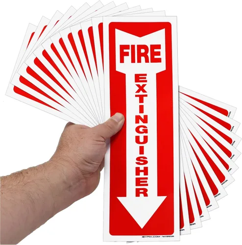 Vista 16 de iSYFIX Señales para extintor de incendios – Paquete de 3 carteles de 4 x 12 pulgadas – Plástico de poliestireno de 40 mil de grosor, laminado