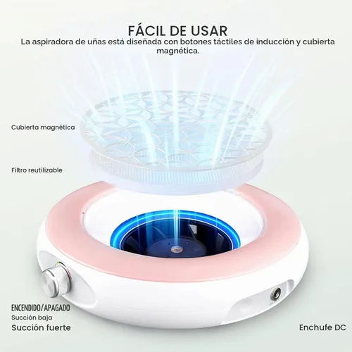 Vista 4 de Lavinda - Colector de polvo de uñas inalámbrico, 3500 RPM de velocidad