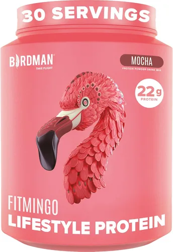 Vista 15 de BIRDMAN Fitmingo Proteína vegana en polvo con inositol, potenciadores de colágeno, ácido hialurónico y vitaminas Bajo en carbohidratos, sin