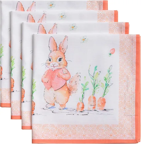 Vista 25 de Maison d' Hermine Juego de 4 servilletas de tela 100% algodón, suaves y duraderas, servilletas cuadradas reutilizables para uso diario, lavables
