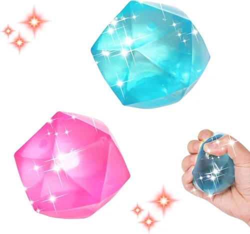 Vista 13 de 2 paquetes de cubos de estrés, pelotas de estrés flexibles para adultos y niños, juguete para aliviar la ansiedad, forma cuadrada con relleno