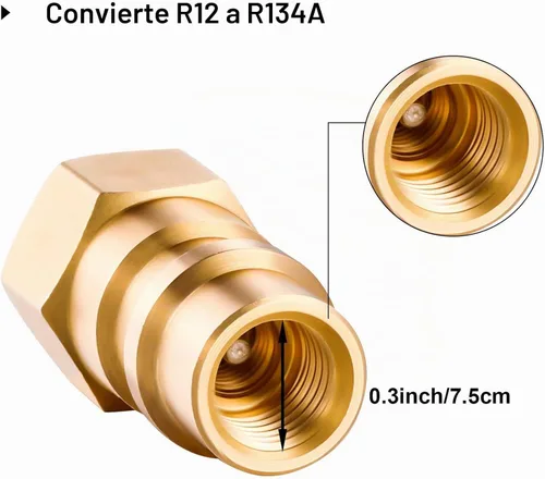 Vista 4 de Mudder 4 piezas R-12 a R-134a Kit de reequipamiento adaptador de CA SAE