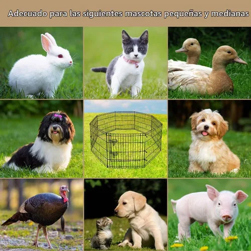 Vista 5 de Artmeer Corralito para perros de 24 pulgadas de alto, 8 paneles a prueba