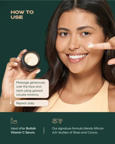 Vista 5 de Buttah Skin CocoShea Crema revitalizante de 2 onzas, manteca de karité y cacao africana natural y orgánica, la mejor crema hidratante facial