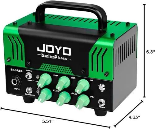 Vista 7 de JOYO - Preamplificador de tubo híbrido de cabeza de amplificador de graves de 50 W con 12AX7, compresor, ecualizador de 3 bandas, bucle FX