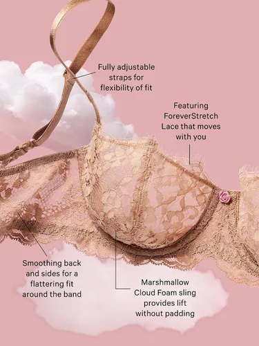 Vista 4 de Victoria's Secret Dream Angels Wicked - Brasier tipo balconette sin forro para mujer (32A-38DDD)