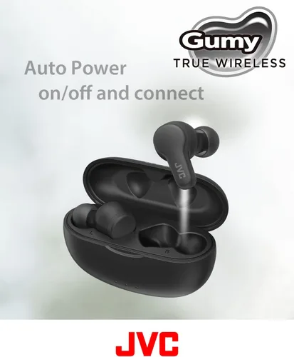 Vista 8 de JVC Gumy - Auriculares inalámbricos verdaderos, Bluetooth 5.3, funda de carga, reproducción de 24 horas, IPX4 resistente al agua, cómodo ajuste