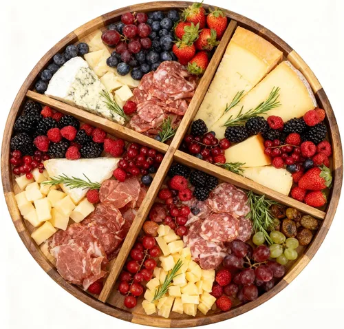 Vista 9 de Utoplike Gran acacia Lazy Susan para mesa, bandeja redonda giratoria para servir, tabla de charcutería de madera de 17.7 pulgadas con borde elevado