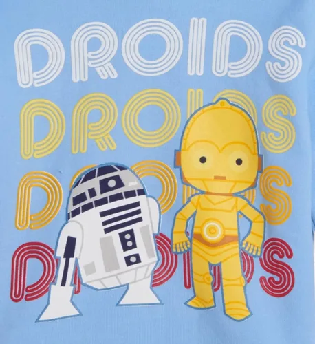 Vista 2 de STAR WARS R2-D2 C-3PO - Sudadera con capucha de forro polar para niños, color azul claro, Azulclaro