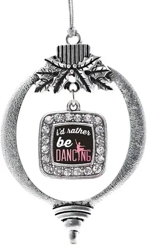 Vista 55 de Inspired Silver - Bon Voyage Cruise Ship Charm Ornamento – Adornos navideños cuadrados de plata con joyas de circonita cúbica