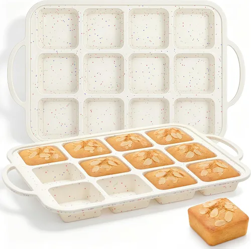 Vista 10 de Moldes de silicona en forma de corazón mini de 1 pulgada para chocolate, caramelo, gomitas, jabón (juego de 2, crema)