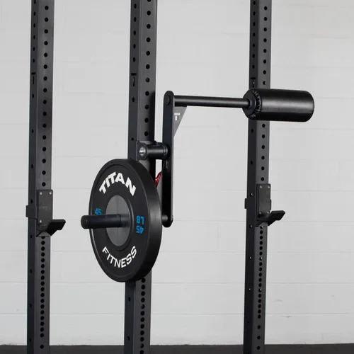 Vista 4 de Titan Fitness Máquina de cuello de montaje en rack, velocidad de carga de placa de 110 libras, compatible con bastidores de la serie T-3, X-3 y TITAN