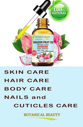 Vista 2 de Botanical Beauty - Aceite de semilla de fruta de dragón, 100% puro, natural, virgen, sin refinar, aceite portador prensado en frío, 0.5 onzas