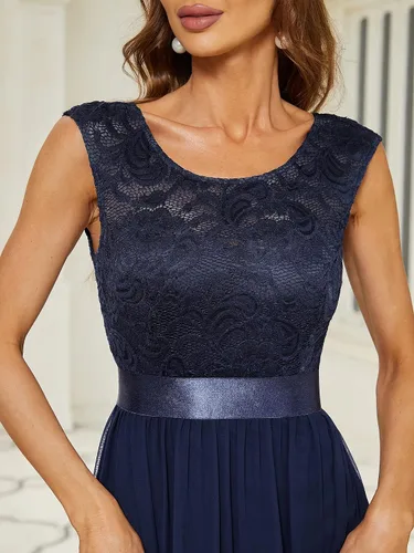 Vista 5 de Ever-Pretty Vestidos de dama de honor con cintura imperio fruncido para mujer 0646