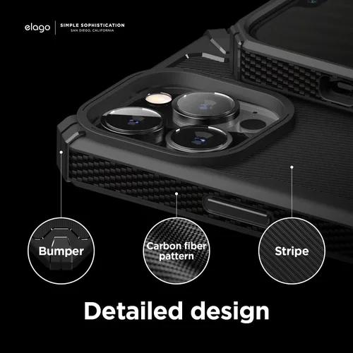 Vista 6 de elago Armor - Funda compatible con iPhone 13 Pro de 6.1 pulgadas, protección contra caídas de grado militar de EE. UU., protección resistente