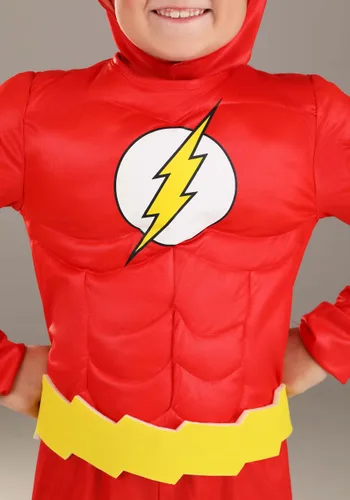 Vista 4 de Disfraz Deluxe de Flash DC para Niños Multicolor