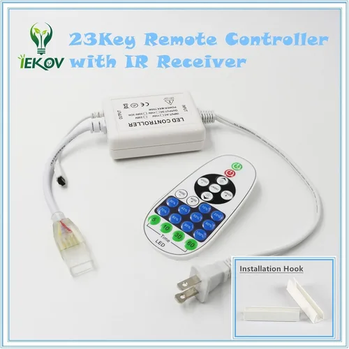 Vista 4 de Tira de luces LED de neón (110 – 120 V, 60 ledes/m, resistente al agua, 5050 SMD, con control remoto)