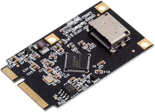 Vista 10 de Cablecc NGFF clave A+E PCI Express a SATA 3.0 6Gbps adaptador de doble puerto convertidor tarjeta de extensión de disco duro JMB582 2230