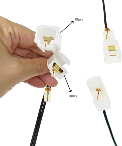 Vista 3 de Lsgoodcare 20 piezas de 6.3 mm, 1 pin, conectores de cable eléctrico automotriz, juego de enchufes macho hembra de 1 vía, terminal de zócalo