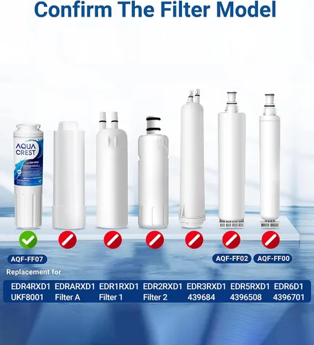 Vista 2 de AQUA CREST Filtro de agua para refrigerador UKF8001, compatible con Maytag UKF8001P, Whirlpool UKF8001AXX-750, UKF8001AXX, EDR4RXD1, 4396395