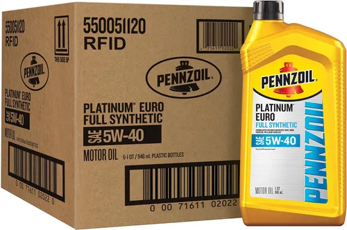 Vista 11 de Aceite de motor completamente sintético Platinum Euro 0W-40 de Pennzoil, 1 cuarto de galón