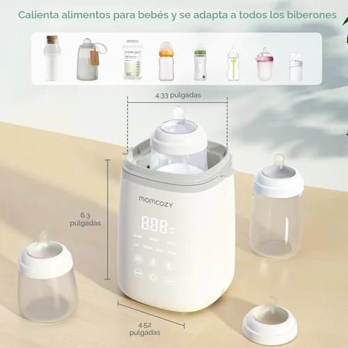 Vista 6 de Momcozy Calentador de Biberones, Calentadores de Biberones Rápidos para Todos los Biberones con Temporizador, Control Preciso de Temperatura