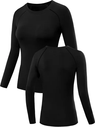 Vista 2 de NELEUS Women's 3 Pack Compression Shirts Long Sleeve Yoga Athletic Running T Shirt
