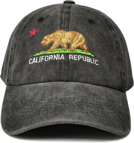 Vista 14 de Hepandy Sombreros bordados de California Bear