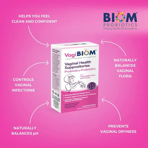 Vista 6 de Supositorio de Lactobacillus VagiBiom: régimen de equilibrio de la flora del microbioma y control del olor; Equilibra y nutre la flora saludable