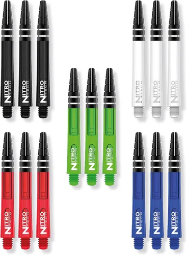 Vista 2 de RED DRAGON Nitrotech Dart Shafts - Transparent Polymer Stems with Flight Locking System for Secure Flight Retention - Available in Short