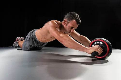 Vista 5 de Sistema de entrenamiento de abdominales de Iron Gym, rueda abdominal