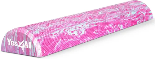 Vista 10 de Yes4All Rodillo de espuma firme de EVA para estiramiento, medio rodillo de espalda de yoga para masaje muscular para pilates, yoga, equilibrio